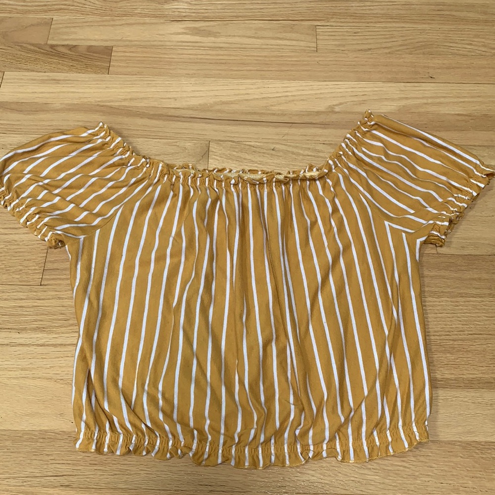 American Eagle cropped off the shoulder top.